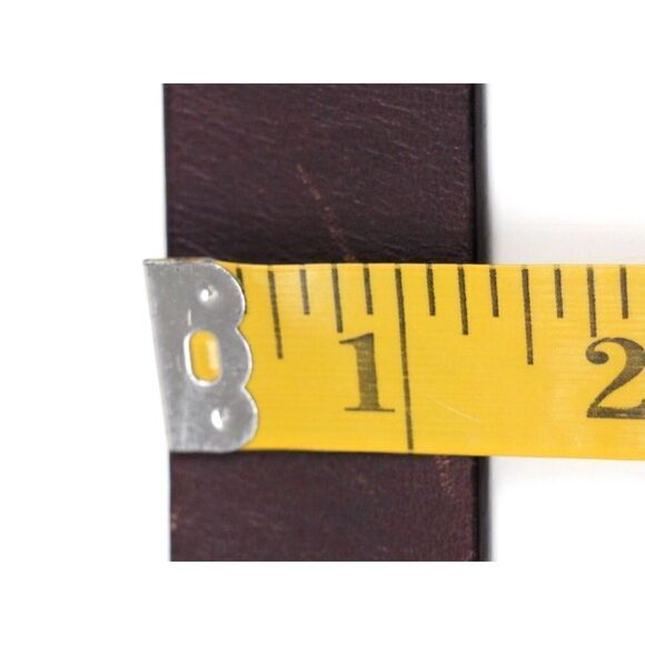 SADDLE BROWN GENUINE LEATHER 1 3/8"Wd CASUAL DRESS WOMEN'S BELT Sz L (2M - Picture 10 of 14